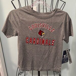 New Louisville Cardinals Toddler Boy Girl 4T performance polyester gray shirt